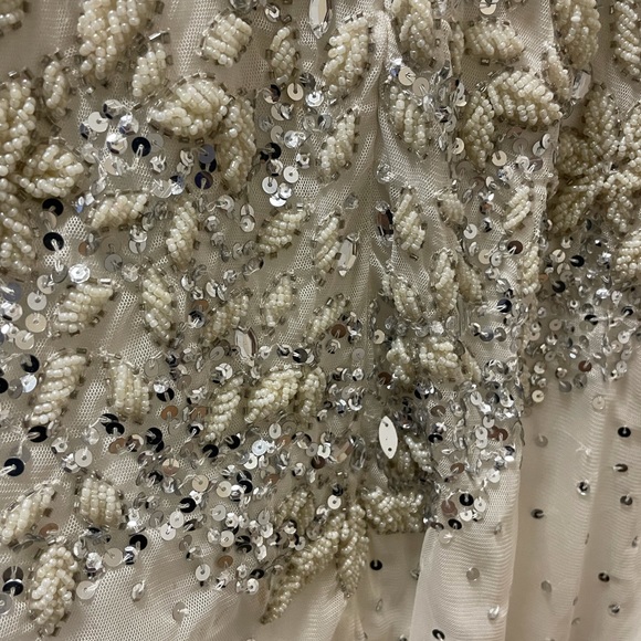 Adrianna Papell Embellished Mesh Tank Dress Size 12 - Picture 10 of 14